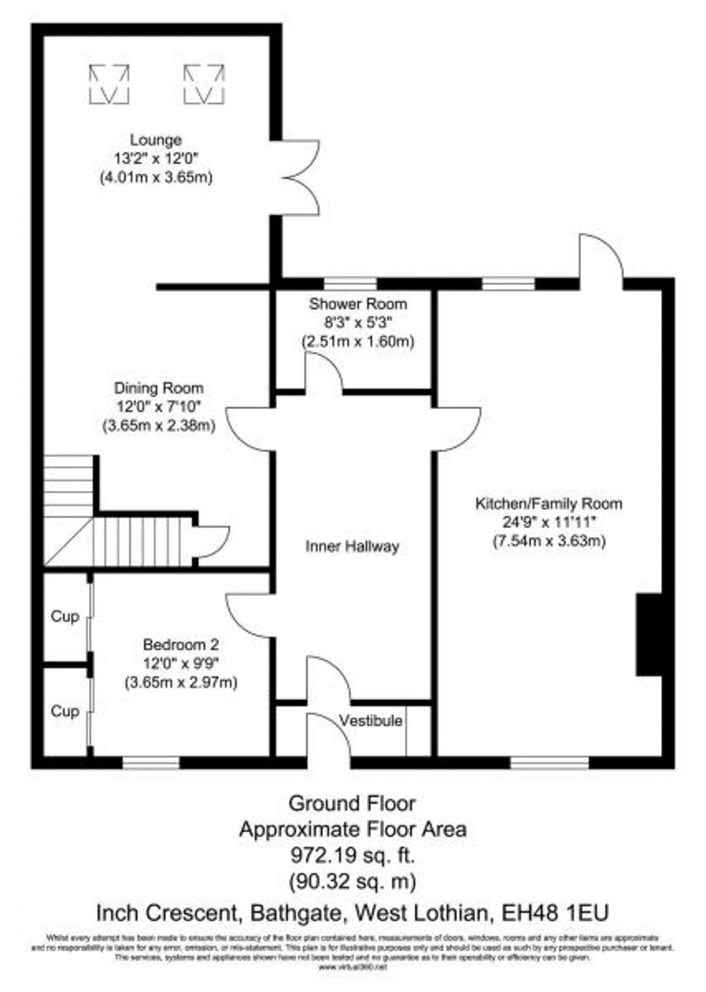 Floorplan for Inch Crescent, Bathgate, EH48